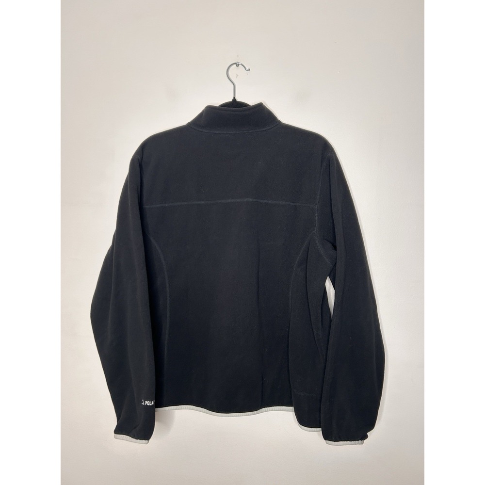 L.L. Bean Fleece Women's Vintage Full Zip Jacket Black Polartec Heavy Size Large - Picture 9 of 9